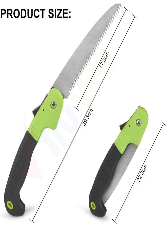 XSteez Garden Hand Saw | Professional Pruning Saw | Folding Saw | Folding Pruning Gardening Hand Saw Hand Powered With Secure Lock For Camping | Wood Cutting Tree Branch | Multi-Colored | 1 Pcs | - Image 3